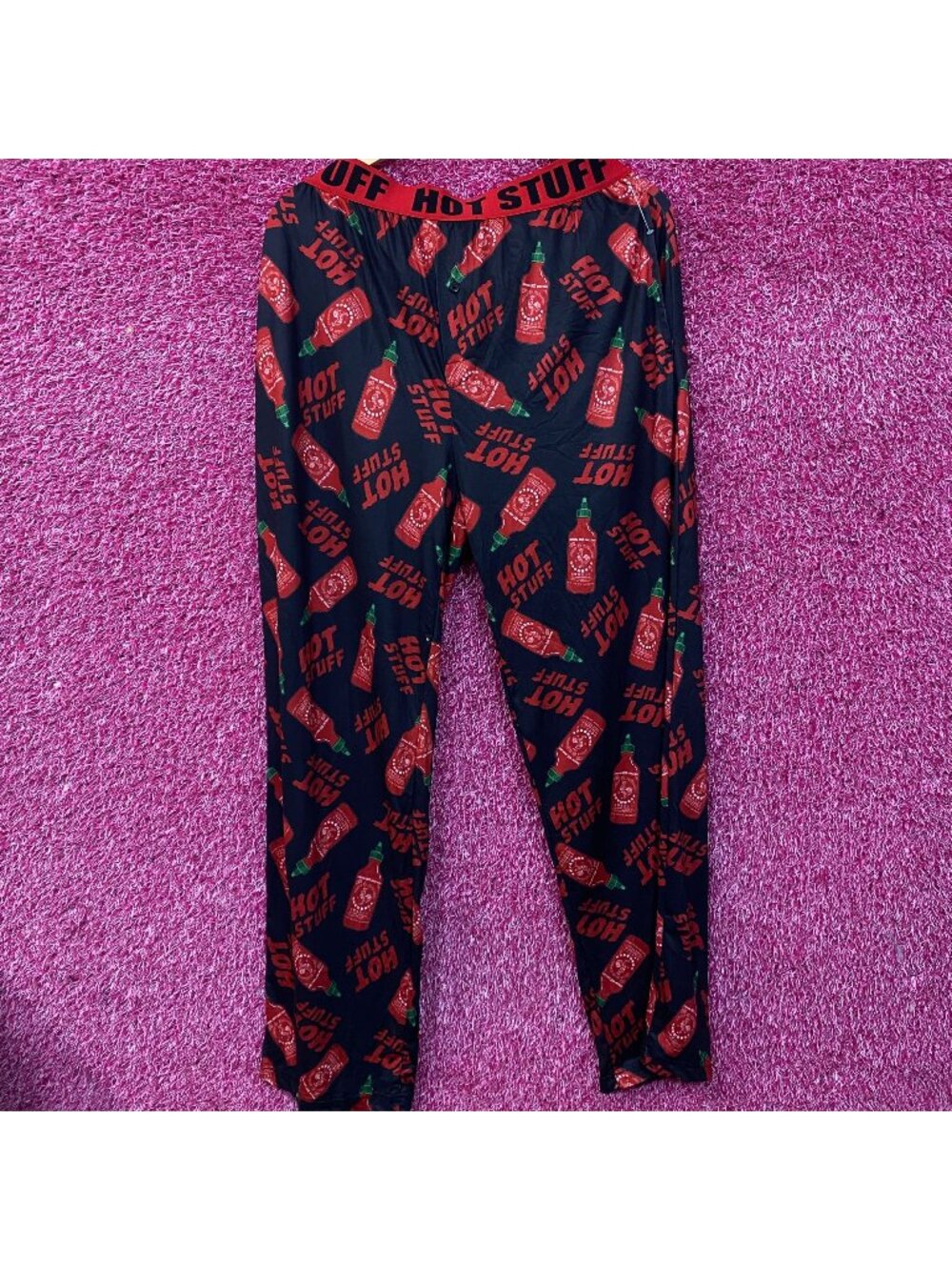 Sriracha Hot Sauce Hot Stuff Pajama Lounge Pants Medium
